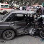 تصادف زنجیره ای در جاده علی آبادکتول به گرگان ۸ نفر را راهی بیمارستان کرد